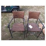 (2) Steele Wicker Patio Chairs