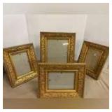Ornate picture frames, set of four, see pictures for details.