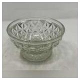 Vintage footed diamond patterned Serving/centerpiece bowl, see pictures for details.