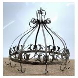 WROUGHT IRON POT HANGER 24" ROUND X 24" TALL