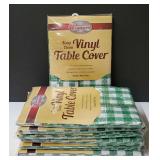 (7) NEW WINWARE VINYL, 52" SQUARE TABLE COVERS