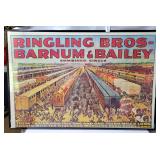 FRAMED VINTAGE RINGLING BROS, BARNUM & BAILEY CIRCUS POSTERS 36"X24"