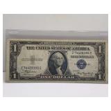 1957B $1 SILVER CERTIFICATE - SERIAL #T84357844A - CHECKOUT