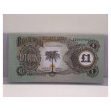 BIAFRA 1 POUND NOTE SERIAL #DQ0698062 - CHECKOUT