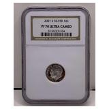 2007-S SILVER 10C PF70 ULTRA CAMEO ROOSEVELT DIME - GRADED BY NGC - CHECKOUT