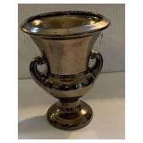 VINTAGE HAEGER BRONZE VASE/URN WITH HANDLES 9 1/4" TALL WITH 7" OPENING - DINING ROOM