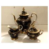 DEMITASSE COFFEE POT WITH LID, CREAMER, COVERED SUGAR - DINING ROOM