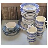 VINTAGE BLUE & WHITE DISHWARE INC CURRIER & IVES