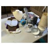 VINTAGE DESK LAMPS, LEATHER TRINKET BOX & MORE