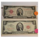 SERIES 1928D & 1963 RED SEAL $2 NOTES