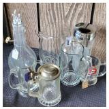 VINTAGE GLASS & CRYSTAL INC 4 CHAMBER DECANTER