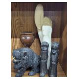 VINTAGE AFRICAN CARVINGS & STATUES