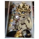 BOX FULL OF UNSEARCHED ESTATE JEWELRY