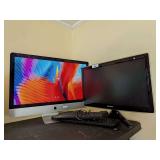 APPLE / MAC ALL-IN-ONE COMPUTER, SAMSUNG FLAT SCREEN MONITOR, AND 2 PC KEYBOARDS - LIV - LIV