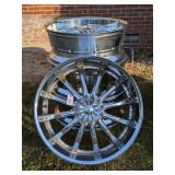 BORGHINI WHEELS (FORD PATTERN), APPROXIMATELY 26" X 11" - CPT