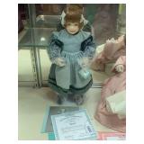 ASHTON DRAKE GALLERIES LITTLE WOMEN COLLECTION "BETH" WITH COA ON STAND WITH BOX