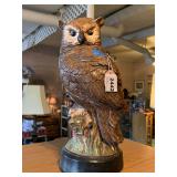 LARGE HEAVY PLASTER OWL 12" TALL