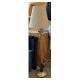 MID-CENTURY MODERN BLACK/GOLD FLOOR LAMP