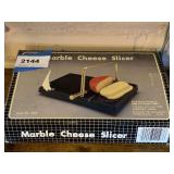 NEW BLACK MARBLE CHEESE SLICER IN BOX