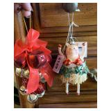 TROPICAL PIG CHRISTMAS ORNAMENT & BELL CLUSTER ORNAMENT