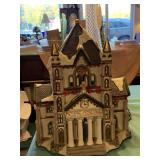 LARGE CERAMIC LIGHTED COTTAGE 11" TALL