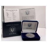 1999 AMERICAN EAGLE SILVER DOLLAR WITH COA