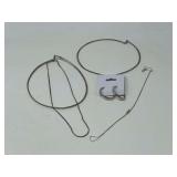 Silver necklaces and pair of hoop earrings, all pieces are stamped 925, total weight, 40.2 g, see pictures for details.