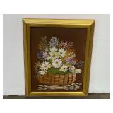 Framed Margaret Selmon Flower basket still life, see pictures for details.