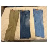 Men’s gently used Levi’s, all three pairs are 42 x 30, see pictures for details.