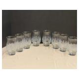 Vintage Libbey Arby’s winter scene tumblers with gold trim, set of eight, see pictures for details.