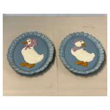 Ceramic duck themed wall decor, two pieces, see pictures for details.