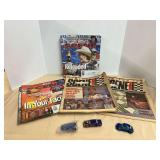 Scene racing magazines, also includes two miniature diecast cars, one is hot wheels, see pictures for details.