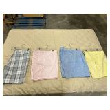 Dressy men’s shorts, four pair, size range, 42 to 44, see pictures for details.