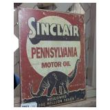 METAL SIGN, SINCLAIR PENNSYLVANIA MOTOR OIL