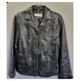 JONES NEW YORK LEATHER JACKET - WOMENS SIZE LARGE