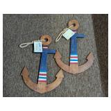 ANCHOR MOTIF WALL ACCENTS WITH ORIGINAL TAGS