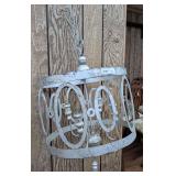 OLD DISTRESSED METAL CHANDELIER