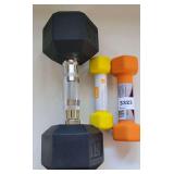 DUMBBELL WEIGHTS - 2LB, 3LB & 15LB