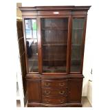 Georgetown Galleries, three drawer with two side cabinets mahogany China cabinet, one piece, see pictures for details.