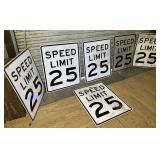 Assorted road signs, approximately six pieces, see pictures for details.