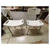 Shower chairs, set of two, see pictures for details.