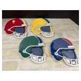 Ceramic football helmet collector plates, set of four, see pictures for details.