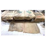 Vintage burlap coffee bean bags, see pictures for details.