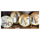 Shelf lot marked 5108 of Collector plates with stands, four pieces, see pictures for details.