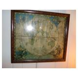 FRAMED PRINT OF MAP OF DISCOVERY