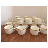 LOT OF 19 CUPS BY STRAWBERRY STREET WITH GOLD TRIM