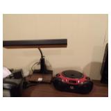 DESK LIGHT AND CD BOOM BOX