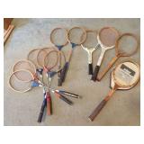 LARGE LOT OF VINTAGE RACKETS OF ALL KINDS