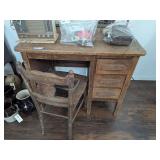 ANTIQUE DESK AND CHAIR