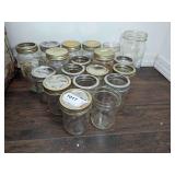 VINTAGE MASON JARS INCLUDING BALL